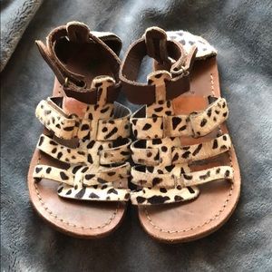 Kickers girls cow print sandals size 29